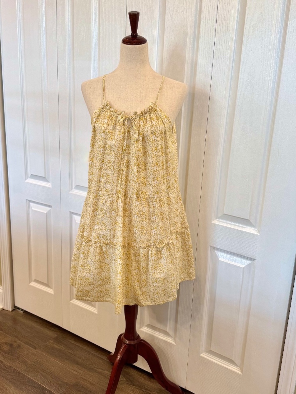Woman's Size M Boho Dress by Altar'd State, 100% Cotton, Lined, Drawstring Neck